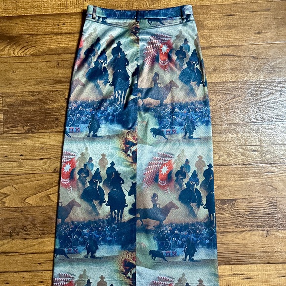 Equestrian Design • Small • Cowboy • Western • Indian • Blue/Black/ Red • Skirt - Picture 6 of 16
